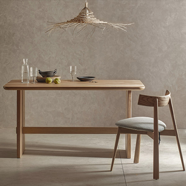 Modern Style Dining Room Set 1/2/3/4/5 Pcs Solid Wood Dining Set with Rectangle Table