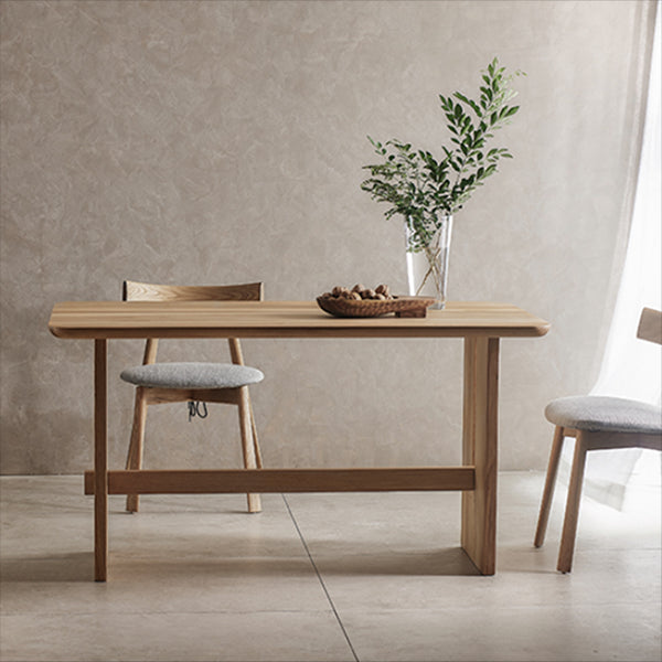 Modern Style Dining Room Set 1/2/3/4/5 Pcs Solid Wood Dining Set with Rectangle Table