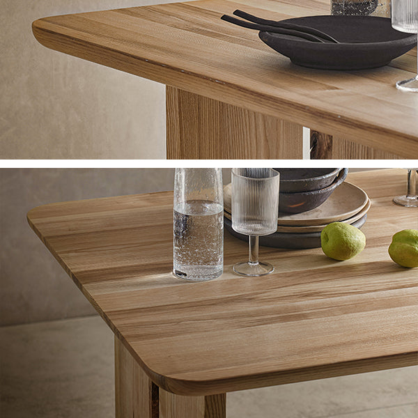 Modern Style Dining Room Set 1/2/3/4/5 Pcs Solid Wood Dining Set with Rectangle Table