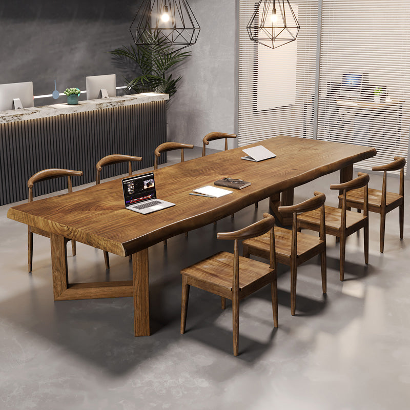 Modern Dining Room Set 1/4/9 Pcs Solid Wood Dining Set with Rectangle Table