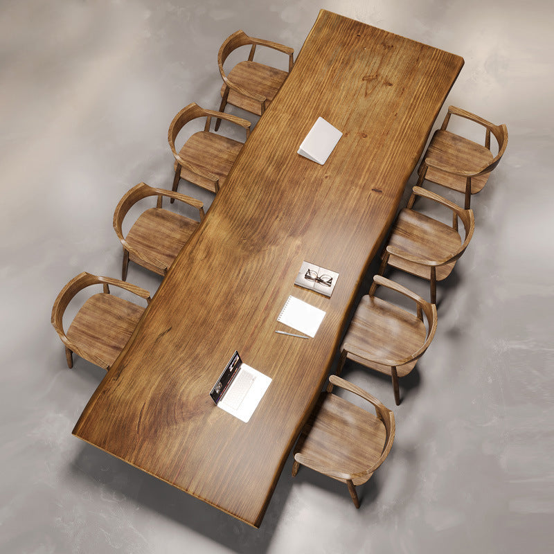 Modern Dining Room Set 1/4/9 Pcs Solid Wood Dining Set with Rectangle Table