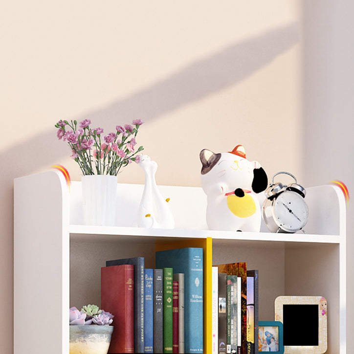 Contemporary Closed Back Bookshelf Freestanding Cubby Storage Bookcase