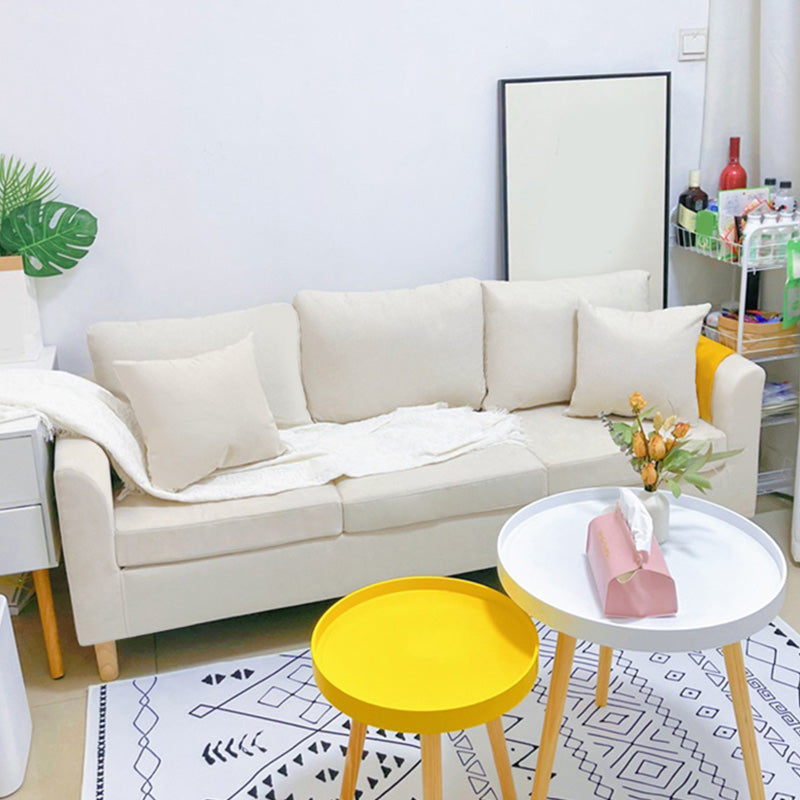 27" Wide Contemporary Sofa Fabric 3 Seater Pillows Cushions Seating