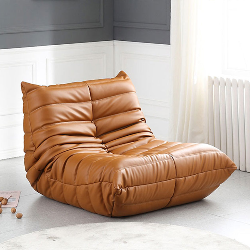 40" Wide Contemporary Sofa Leather Tufted Split-Back Stationary Seating