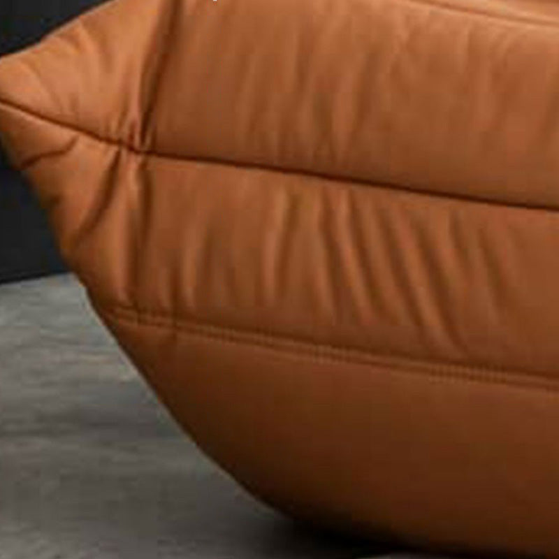 40" Wide Contemporary Sofa Leather Tufted Split-Back Stationary Seating