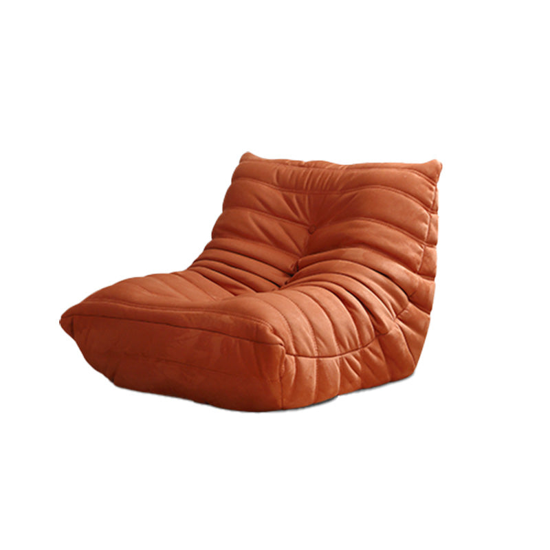 40" Wide Contemporary Sofa Leather Tufted Armless Stationary Seating