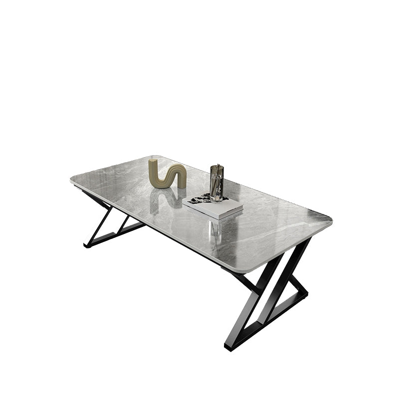 Modern Trestle Coffee Table SlateRectangle Coffee or End Table