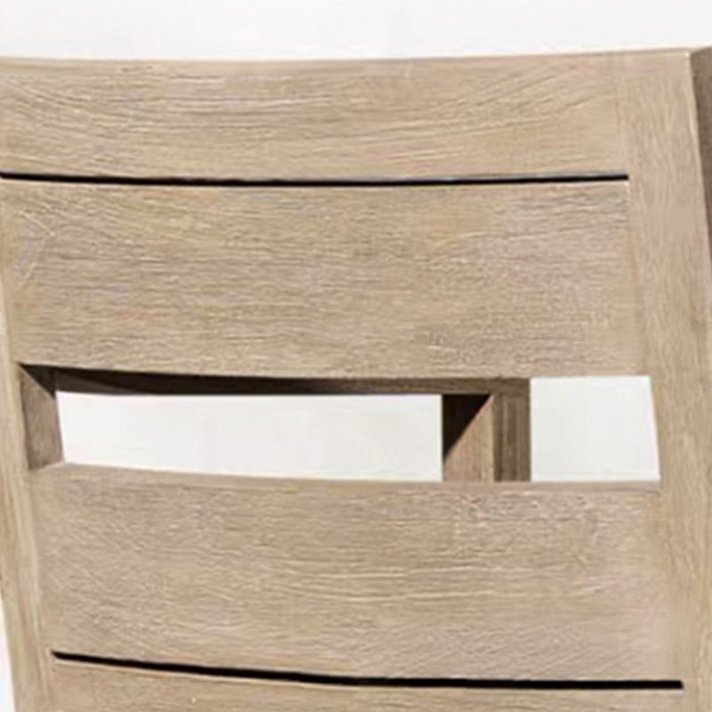 Contemporary Solid Wood Dining Armchair Open Back Outdoors Dining Chairs