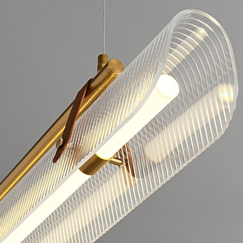 Single Golden/Black Modernism Island Lighting Unique LED Ceiling Light for Kitchen