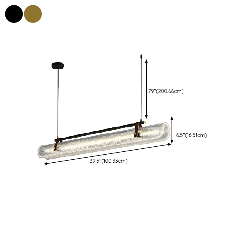 Single Golden/Black Modernism Island Lighting Unique LED Ceiling Light for Kitchen