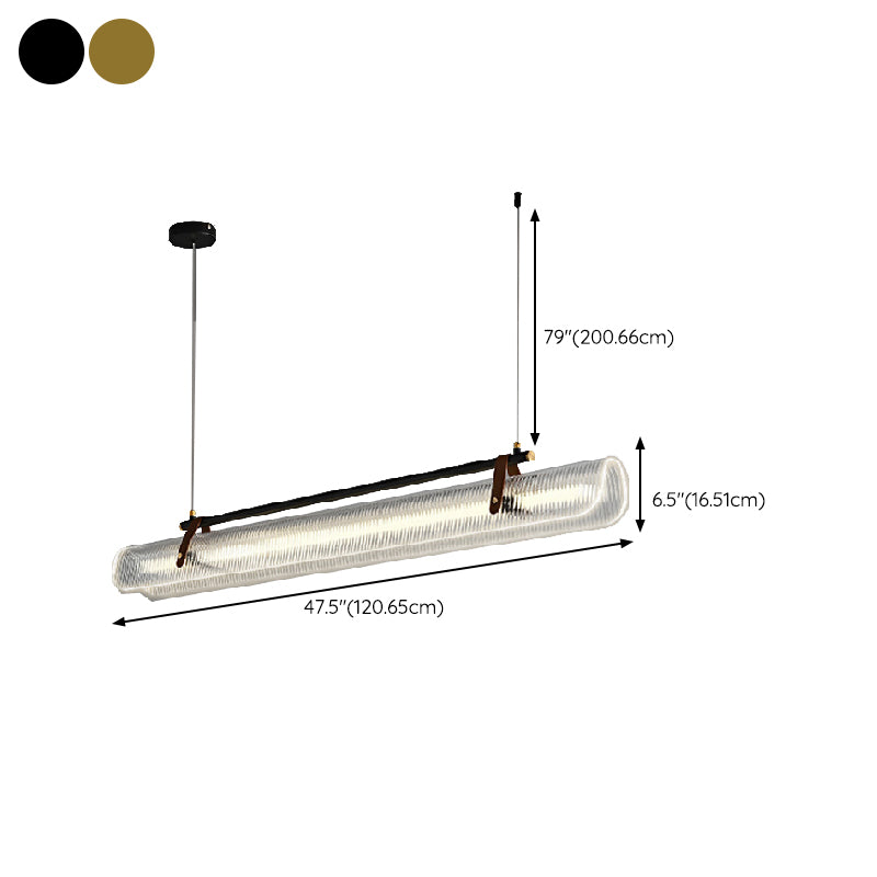 Single Golden/Black Modernism Island Lighting Unique LED Ceiling Light for Kitchen