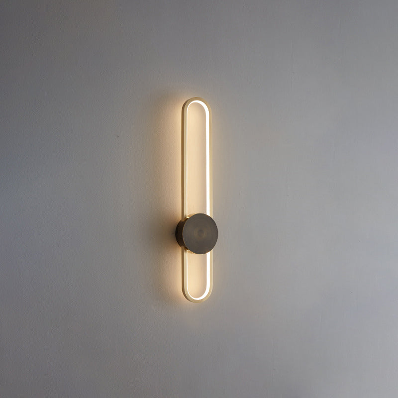 Single Modernism Golden/Black Wall Mounted Sconce LED Wall Light for Foyer