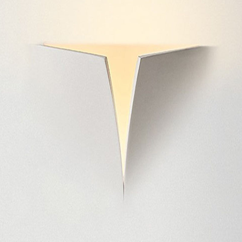 Contemporary Geometric Shape Wall Lamp Plaster Shade Wall Lighting for Living Room