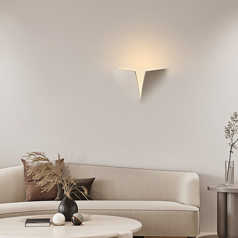 Contemporary Geometric Shape Wall Lamp Plaster Shade Wall Lighting for Living Room