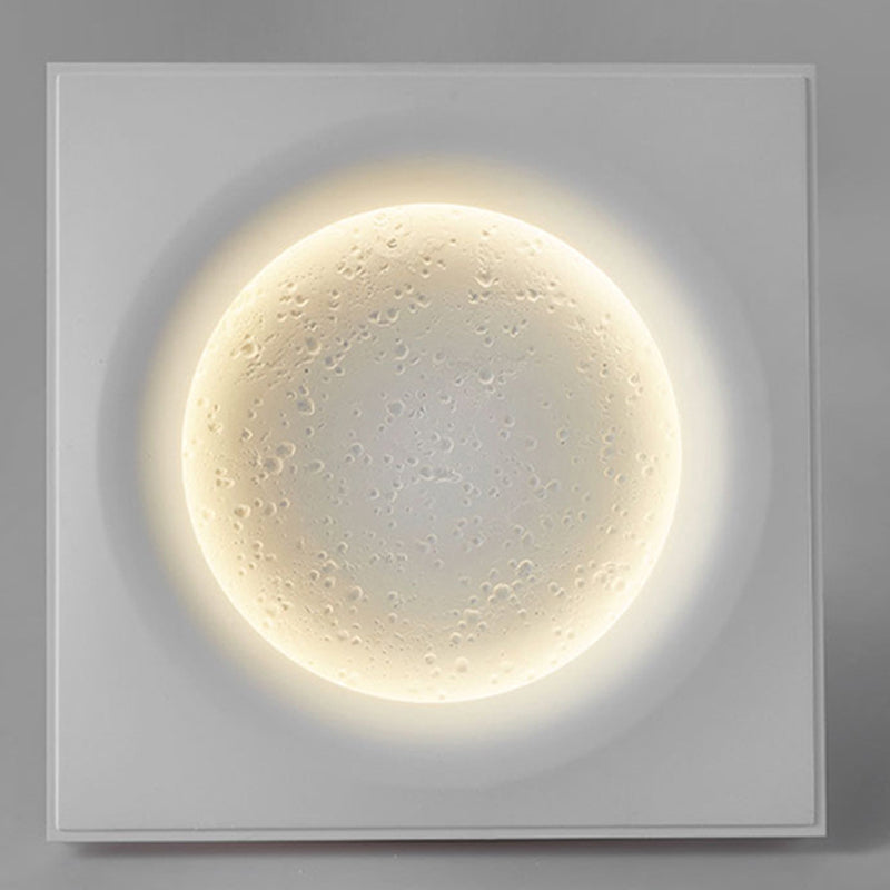 Simple Round Wall Lamps Stone Wall Light Fixtures for Living Room