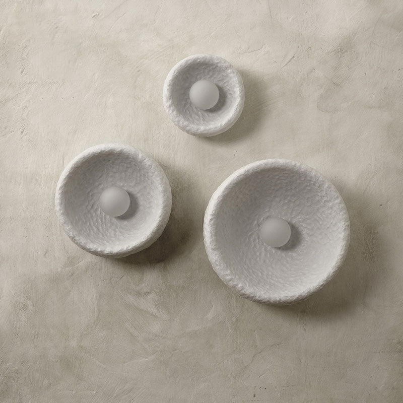 Modern Circular Wall Light Sconces Resin 1 Light Wall Lighting Fixtures