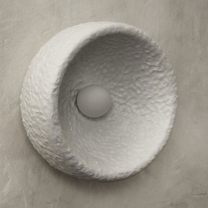 Modern Circular Wall Light Sconces Resin 1 Light Wall Lighting Fixtures