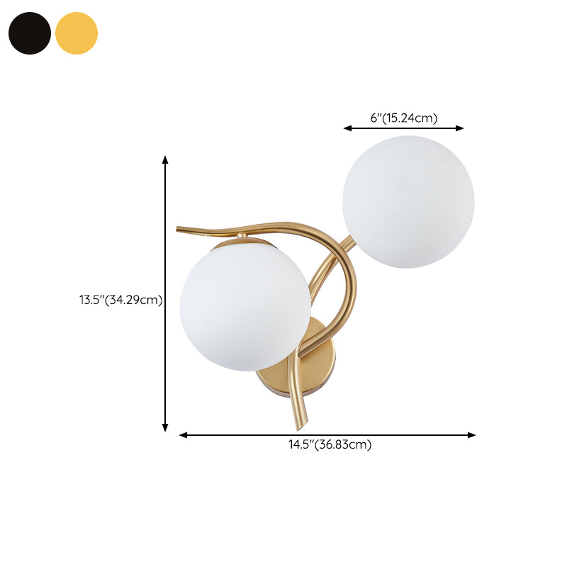 Nordic Style Iron Vanity Light Ball Shape Vanity Lamp for Living Room