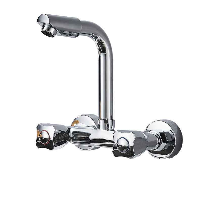 Contemporary Single Lever Handle Kitchen Faucet Metal High Arch Water Filler