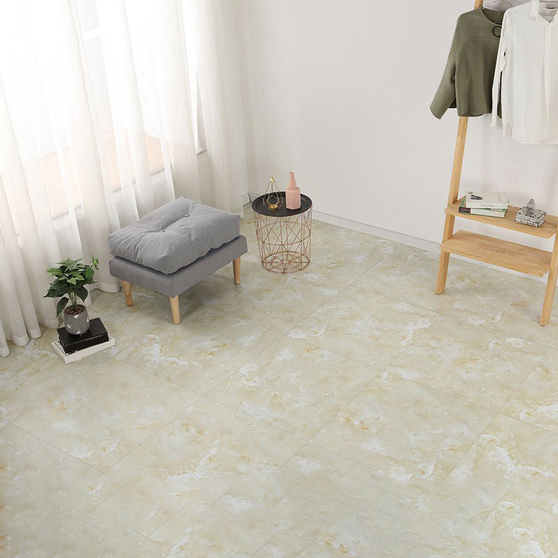 Home Indoor Vinyl Floor Peel and Stick Marble Print Square PVC Flooring