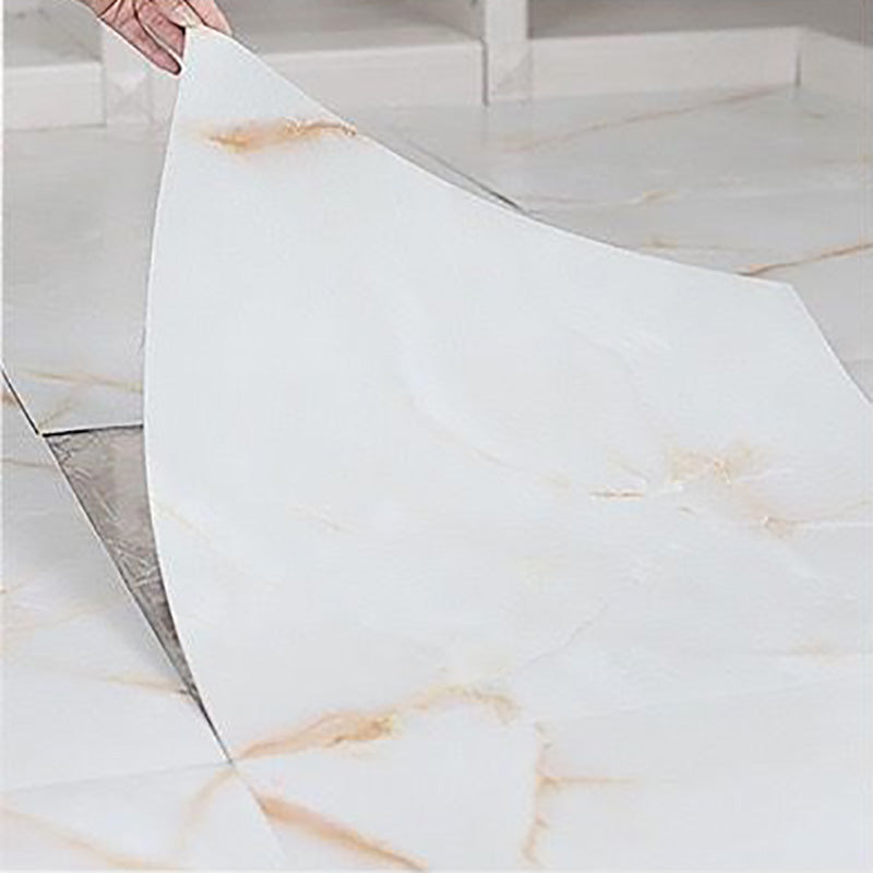 Home Indoor Vinyl Floor Peel and Stick Marble Print Square PVC Flooring