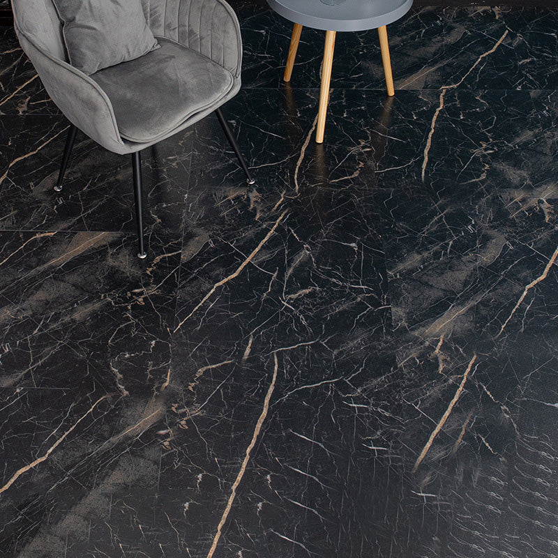 Home Indoor Vinyl Floor Peel and Stick Marble Print Square PVC Flooring
