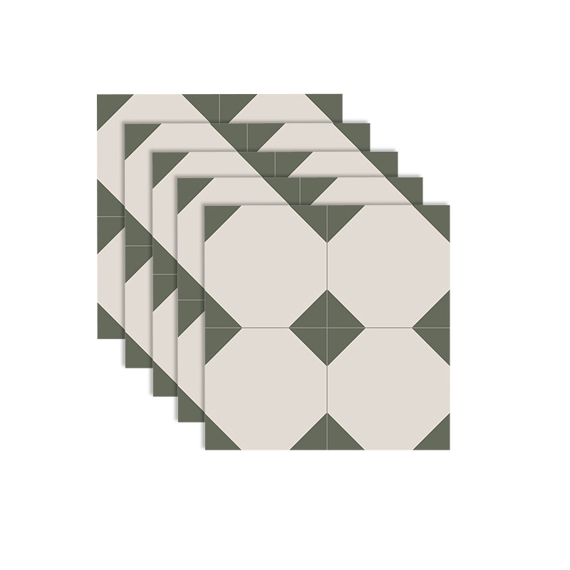 Square Peel & Stick Tile With Pattern Water Resistant Tile for Backsplash Wall