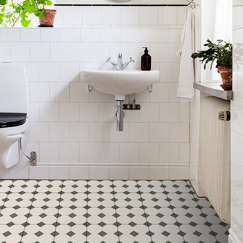 Square Peel & Stick Tile With Pattern Water Resistant Tile for Backsplash Wall