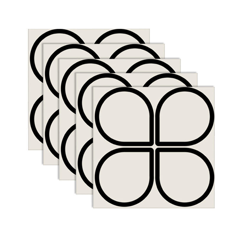 Beige Tone Peel & Stick Tile Square Pattern Printing Single Tile