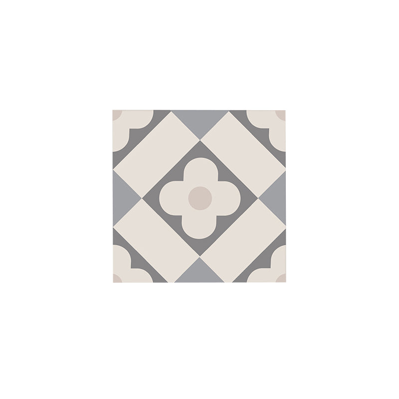 Beige Tone Peel & Stick Tile Square Pattern Printing Single Tile