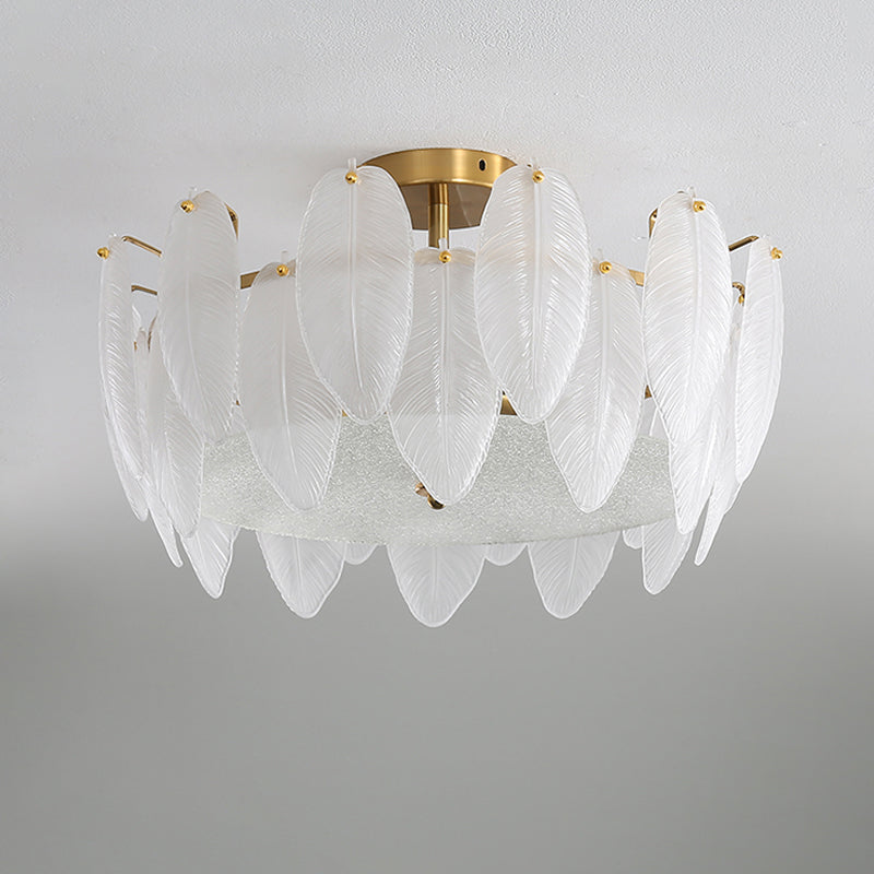Creative Ceiling Lamp Modern Flush Mount Light Fixture with Glass Shade for Bedroom