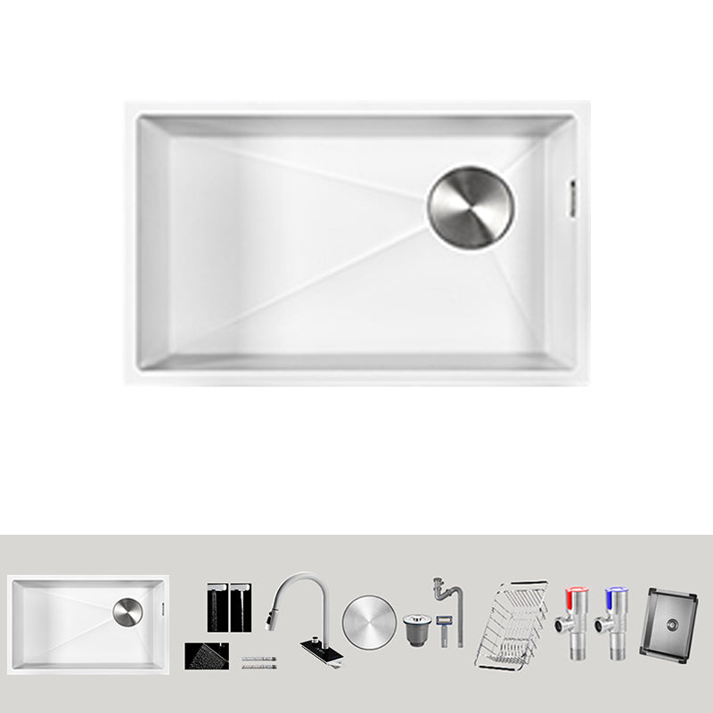 Single Bowl Kitchen Sink Stainless Steel Kitchen Sink with Drain Strainer Kit