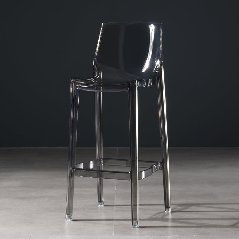 Living Room Acrylic Bar Stools Contemporary Low Back Counter Chair