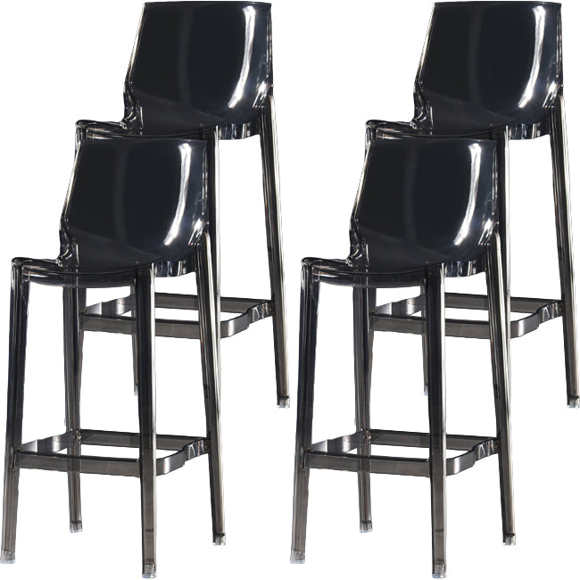 Living Room Acrylic Bar Stools Contemporary Low Back Counter Chair
