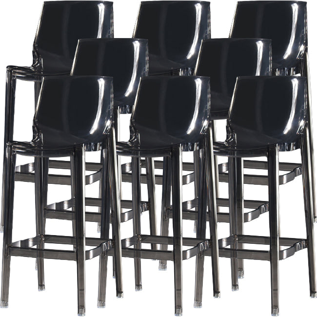 Living Room Acrylic Bar Stools Contemporary Low Back Counter Chair