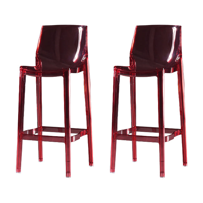 Living Room Acrylic Bar Stools Contemporary Low Back Counter Chair