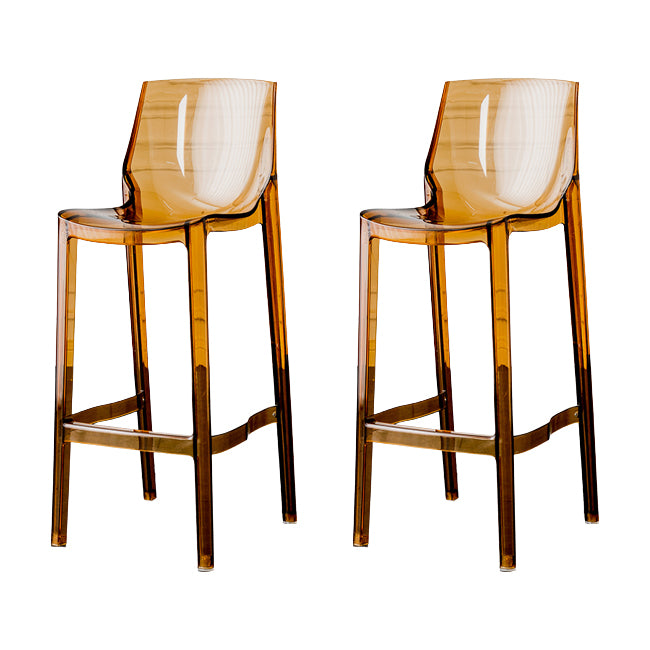 Living Room Acrylic Bar Stools Contemporary Low Back Counter Chair