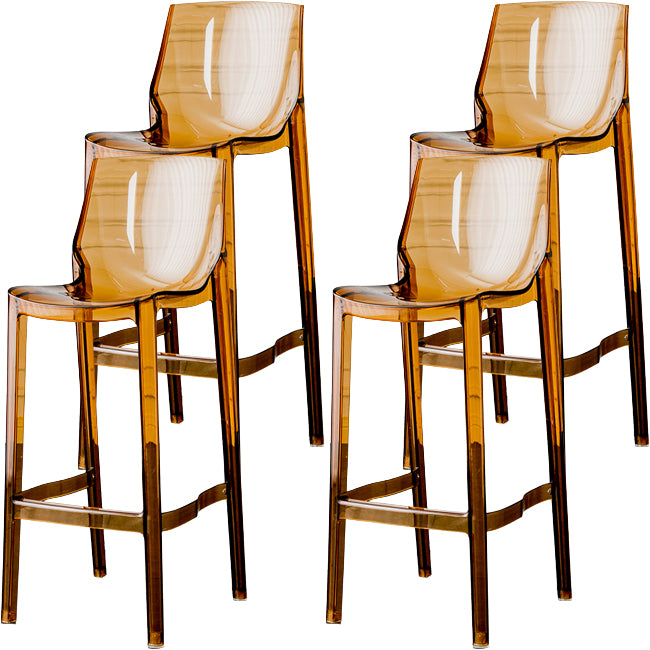 Living Room Acrylic Bar Stools Contemporary Low Back Counter Chair