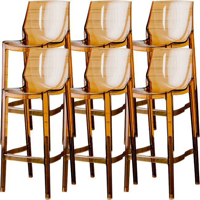 Living Room Acrylic Bar Stools Contemporary Low Back Counter Chair