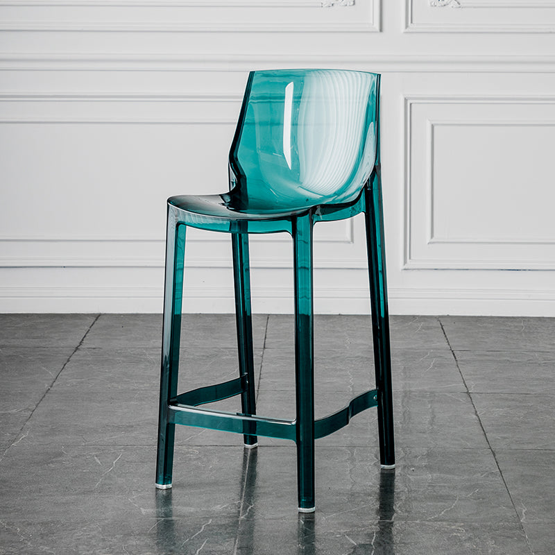 Living Room Acrylic Bar Stools Contemporary Low Back Counter Chair