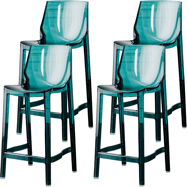 Living Room Acrylic Bar Stools Contemporary Low Back Counter Chair