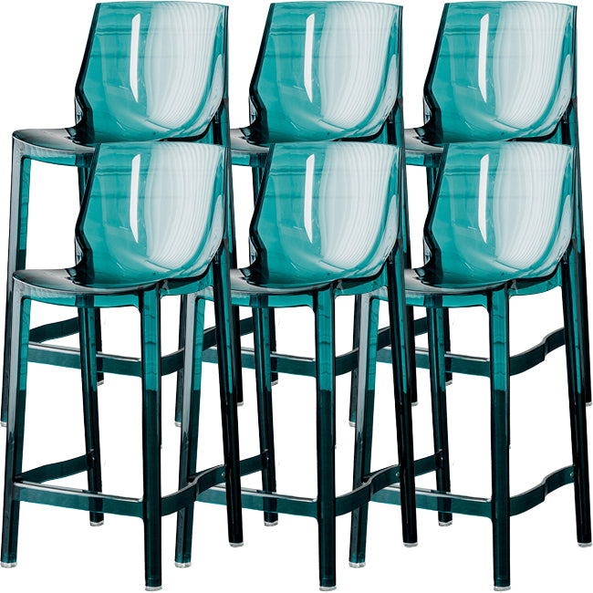 Living Room Acrylic Bar Stools Contemporary Low Back Counter Chair