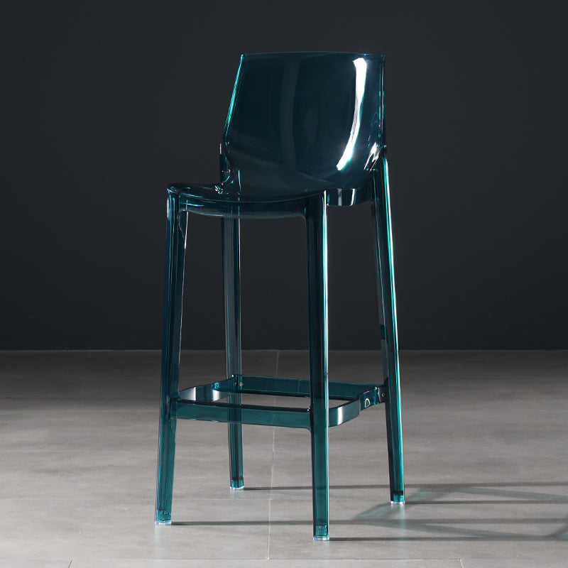 Living Room Acrylic Bar Stools Contemporary Low Back Counter Chair