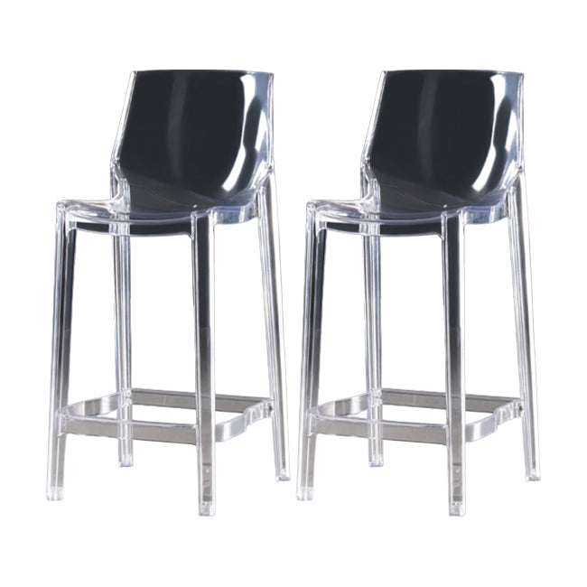 Living Room Acrylic Bar Stools Contemporary Low Back Counter Chair