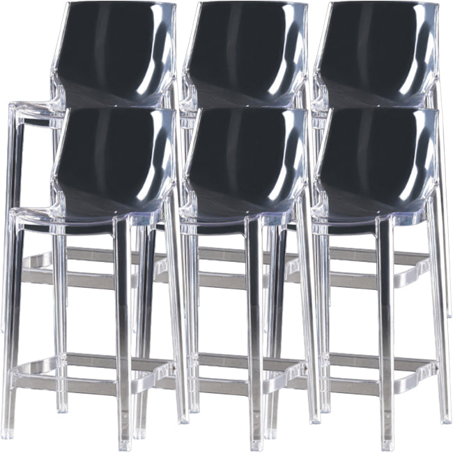 Living Room Acrylic Bar Stools Contemporary Low Back Counter Chair