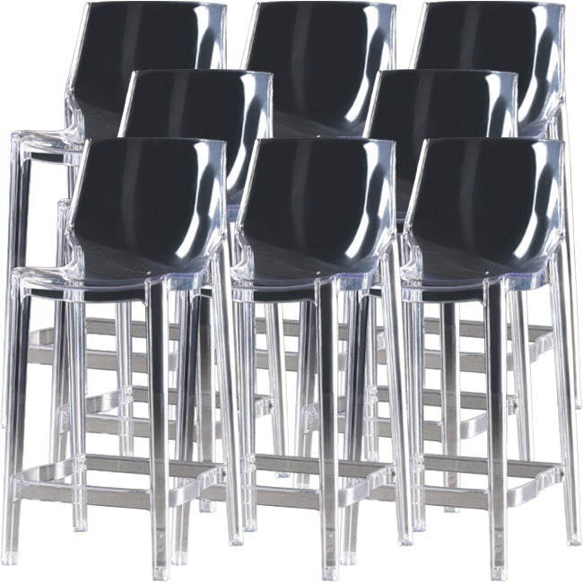 Living Room Acrylic Bar Stools Contemporary Low Back Counter Chair