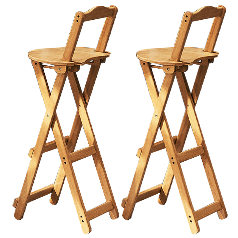 Contemporary Indoor Bar Stools Wooden Folding Low Back Stool