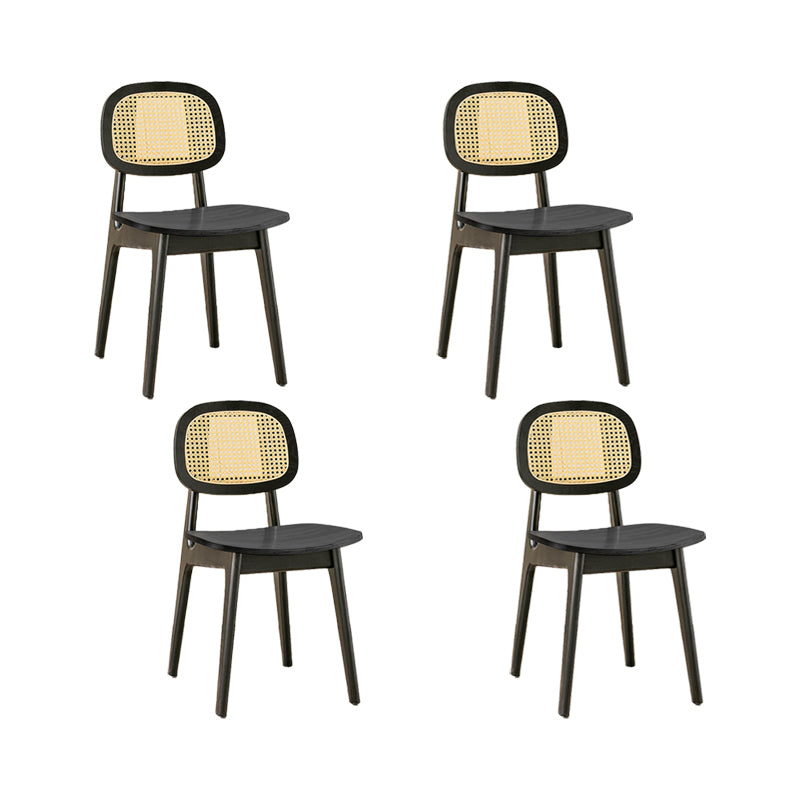 Solid Wood Dining Room Chairs Industrial Style Open Back Dining Chair