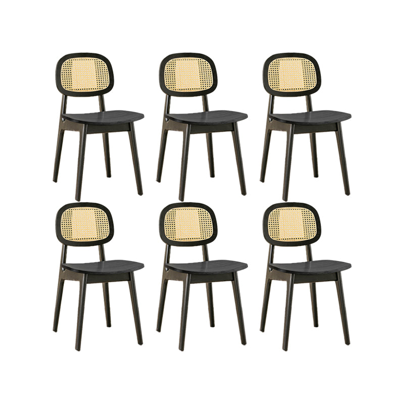 Solid Wood Dining Room Chairs Industrial Style Open Back Dining Chair