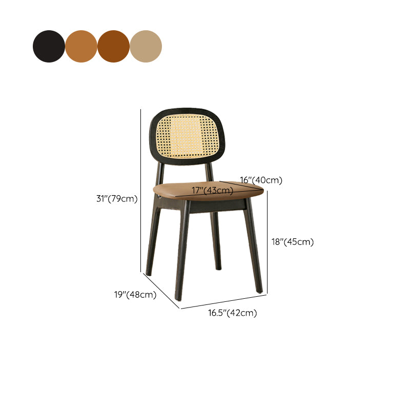 Solid Wood Dining Room Chairs Industrial Style Open Back Dining Chair